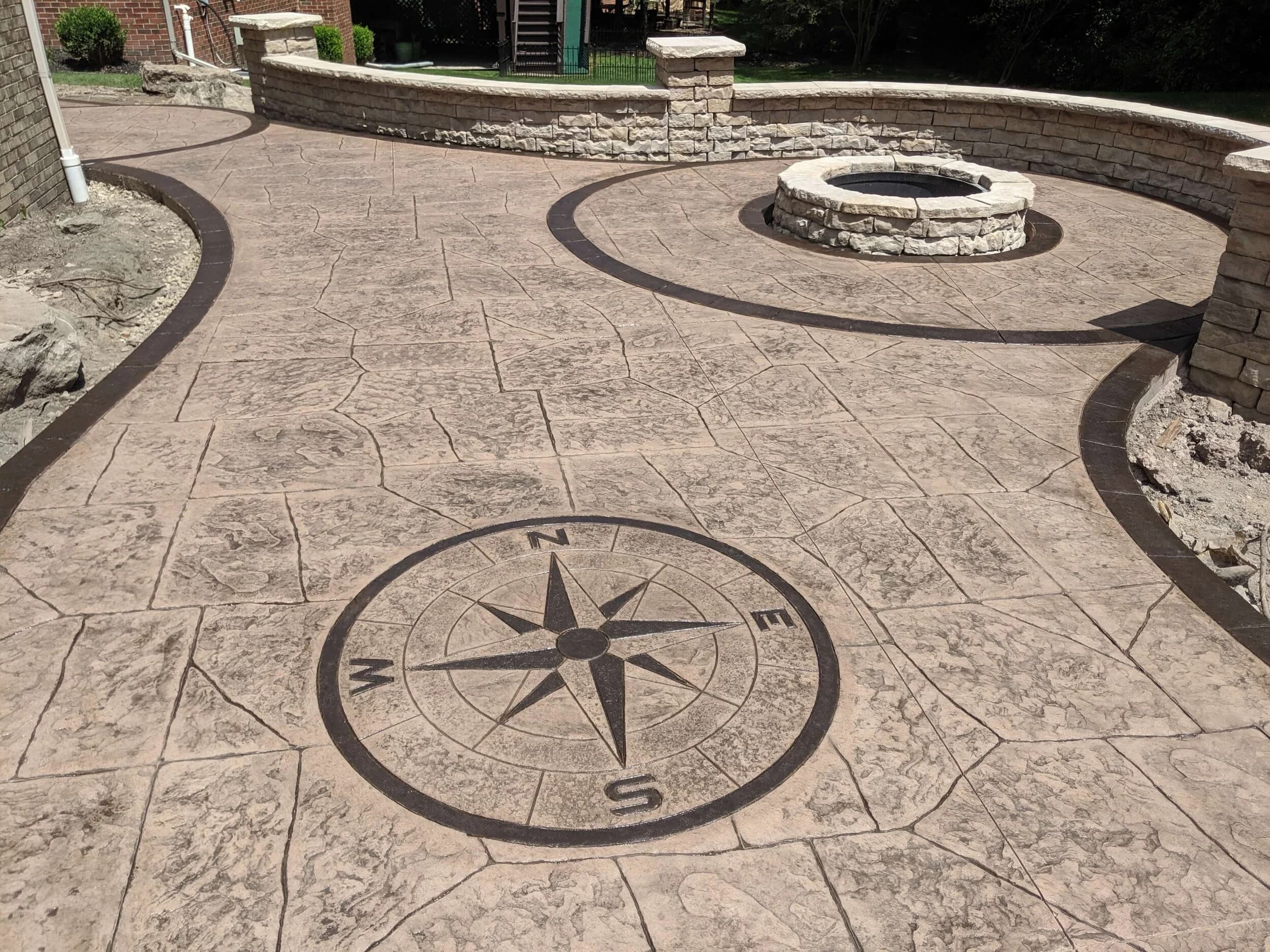 Custom Stamped Concrete Driveway - Allen Residence